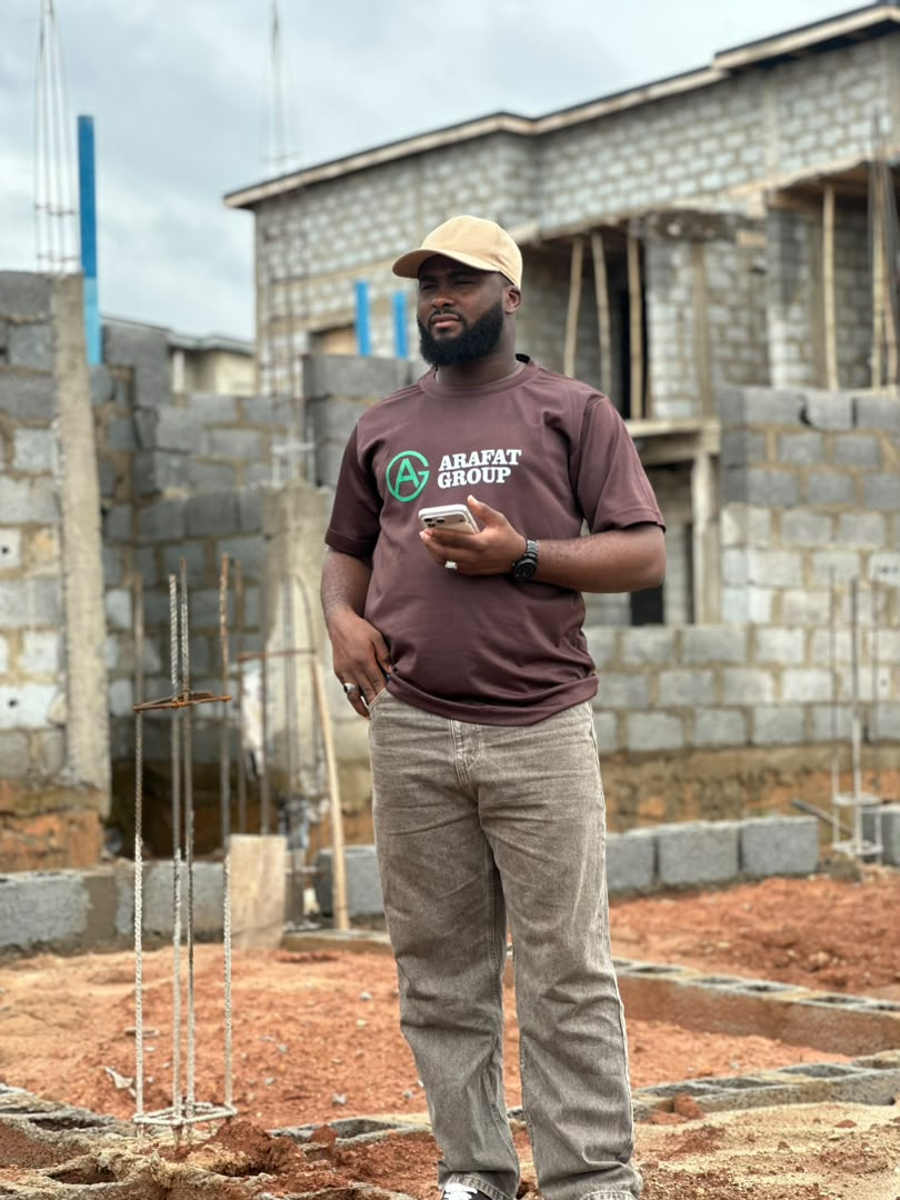 Adam Yasir Arafat at a real estate development site